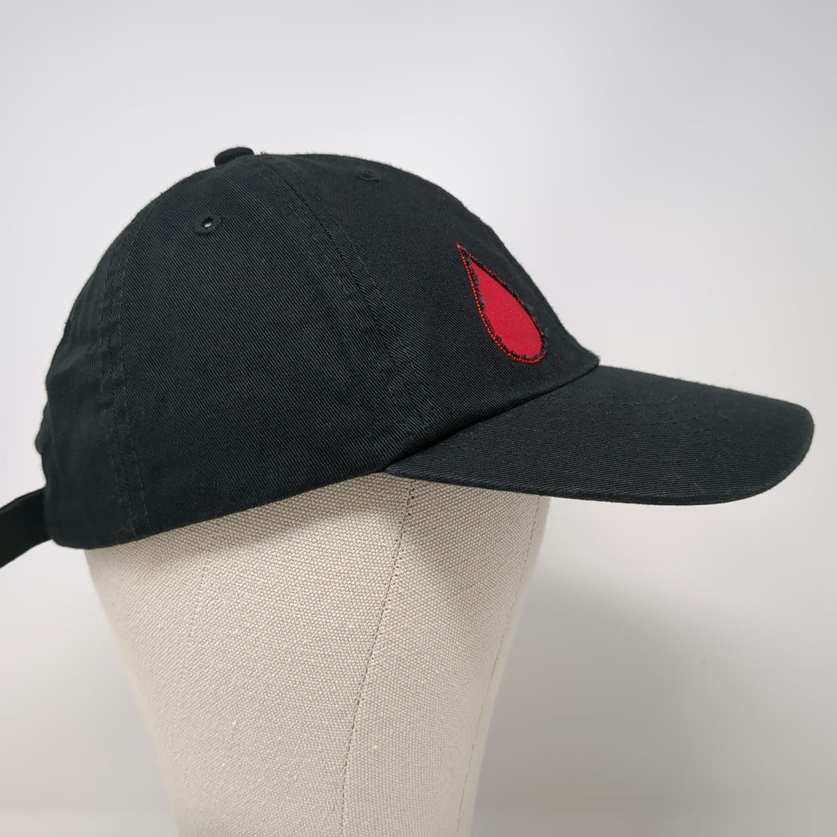 Above The Brim Baseball Cap Black One Size Red Blood Drop Team Sir Huxley Hat