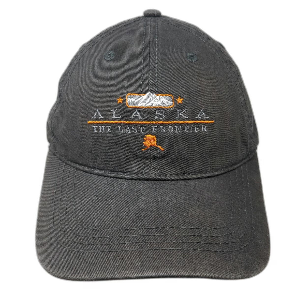 Prairie Mountain Baseball Cap Gray One Size Alaska The Last Frontier Hat Cotton