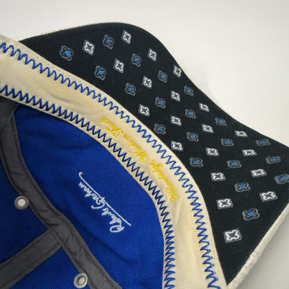 Robert Graham Baseball Cap White Black Blue One Size Floral Damask Pattern hat