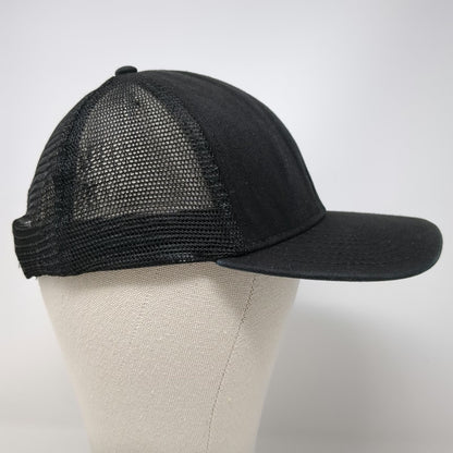 Hurley Trucker Hat Black One Size Pink Logo Mesh Back Snapback Adjustable Cap