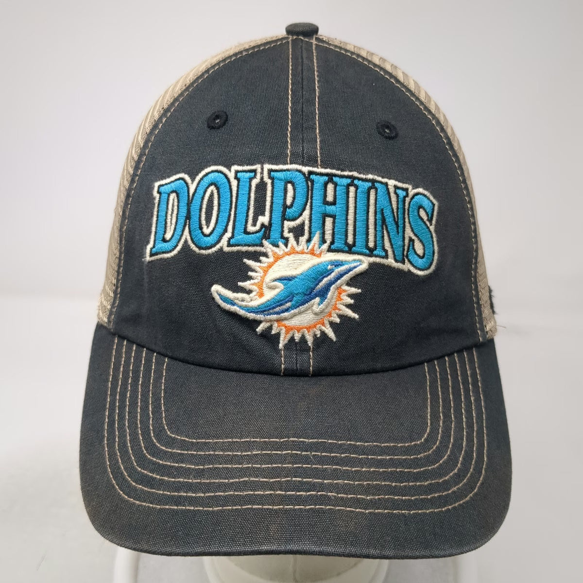 Miami Dolphins NFL 47 Trucker Hat Gray One Size Mesh Snapback Green Underbrim