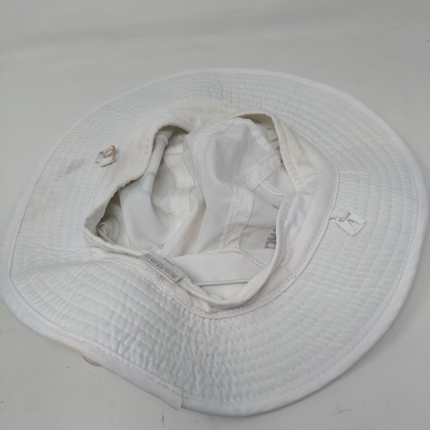Sebago Men's Wide Brim Sun Hat White Size OS Graphic Quantum Logo Polyester