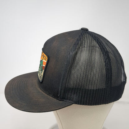 Red Dirt Hat Co. Trucker Hat Black One Size Bass Fish Patch Snapback Fishing