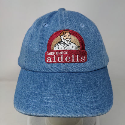 Chef Bruce Aidells Slideback Hat Blue One Size Embroidered Denim Nissin Cap