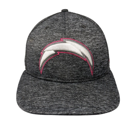 San Diego Chargers Fitted Hat Gray 7 3/8 Breast Cancer NFL New Era 59Fifty