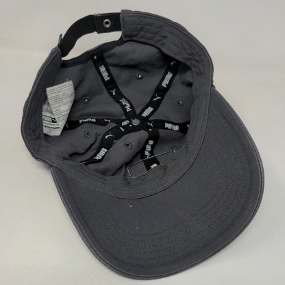 PUMA Patch Slideback Hat Gray One Size Adjustable 6 Panel Vent Holes