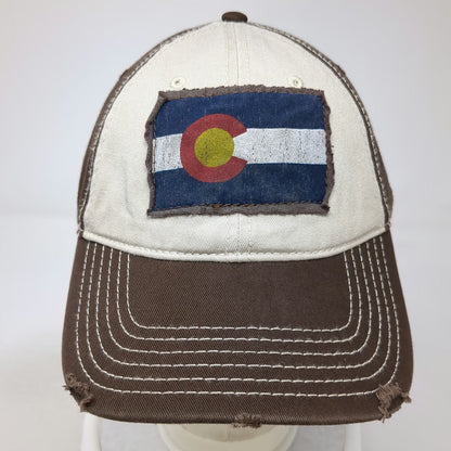 OTTO Brown Baseball Cap One Size Colorado Flag Patch Contrast Stitching Hat