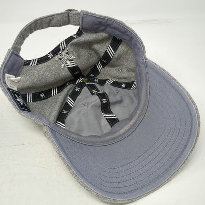 Adidas Baseball Cap Gray One Size Wool Blend Trefoil Embroidered Slideback Hat