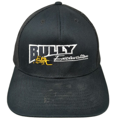 Richardson Trucker Hat Black One Size 112 Bully Excavation Bulldozer Snapback