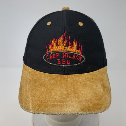 Camp Wilson BBQ Slideback Hat Black One Size Colorblock 6 Panel Nissin