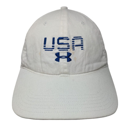 USA Under Armour Slideback Hat White OSFA Embroidered Adjustable