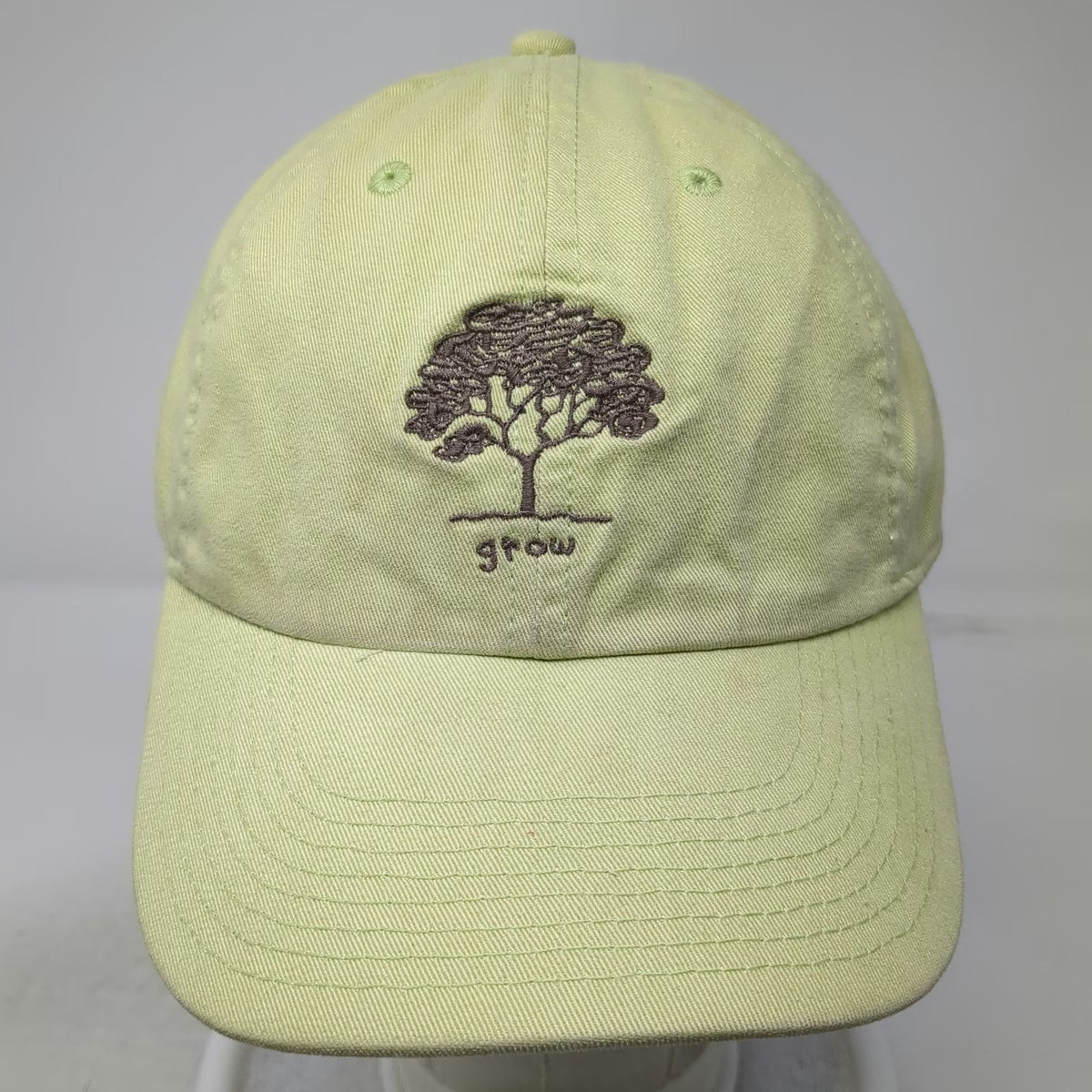 Life is Good Baseball Cap Green One Size Tree Grow Slogan Slideback Organic Hat