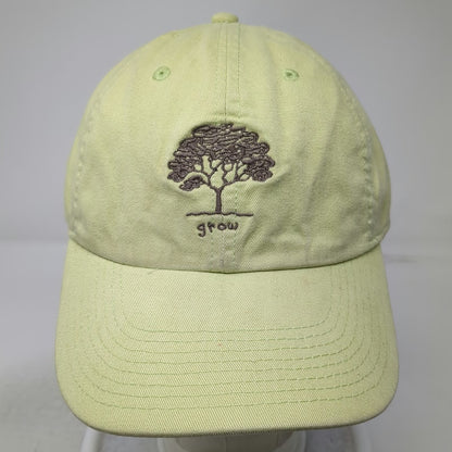 Life is Good Baseball Cap Green One Size Tree Grow Slogan Slideback Organic Hat