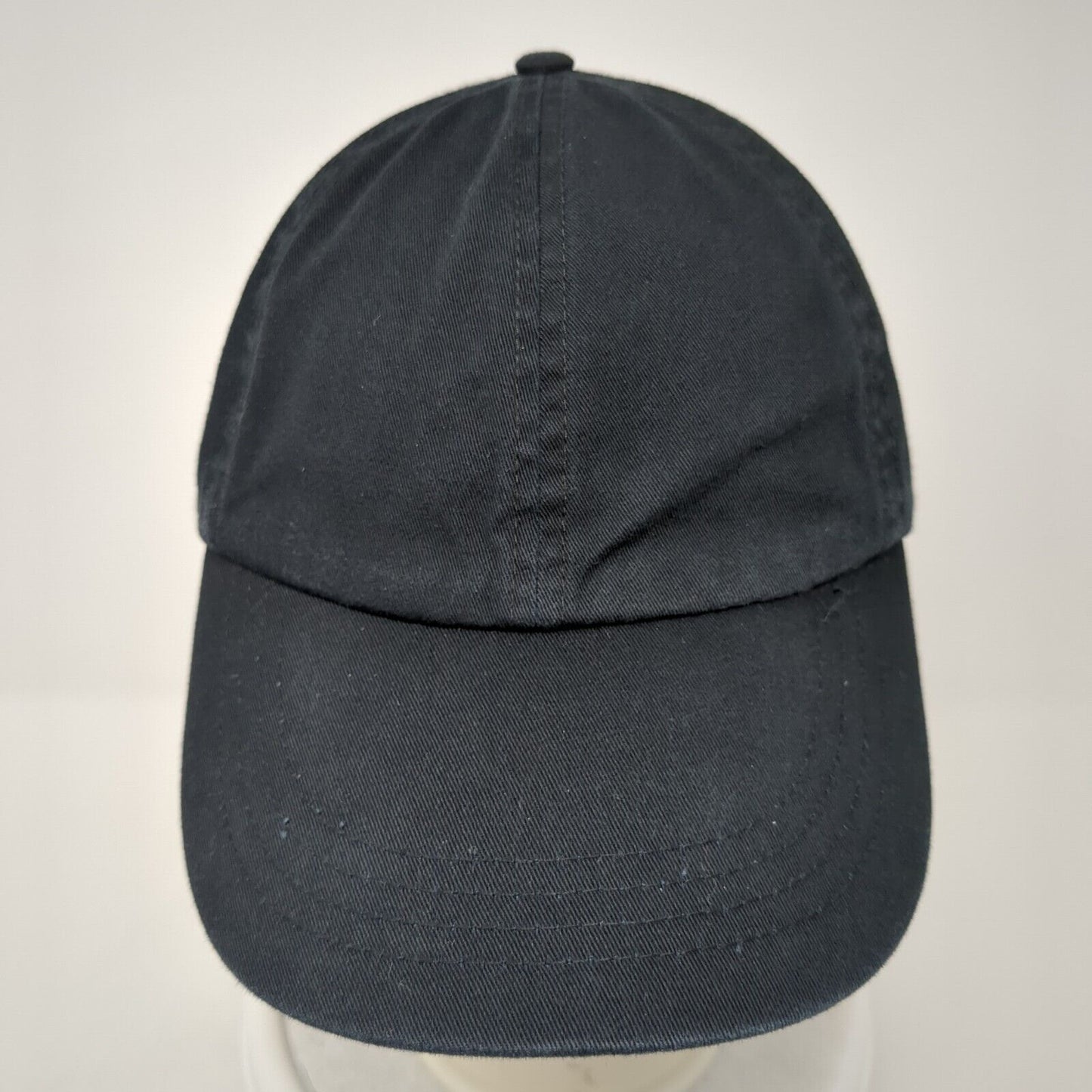 Anvil Slideback Hat Black One Size Solid Adjustable Vent Holes Blank