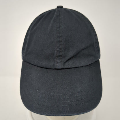 Anvil Slideback Hat Black One Size Solid Adjustable Vent Holes Blank