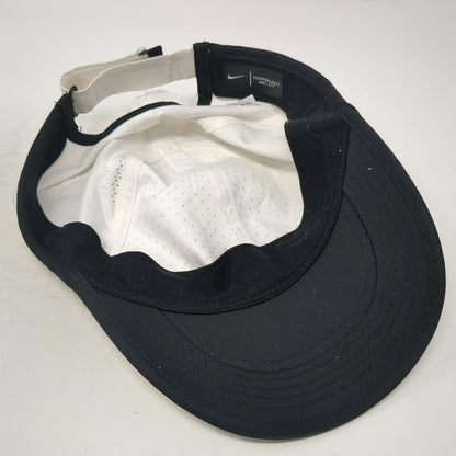 Nike Baseball Cap White One Size Featherlight Dri-Fit Strapback Running Hat