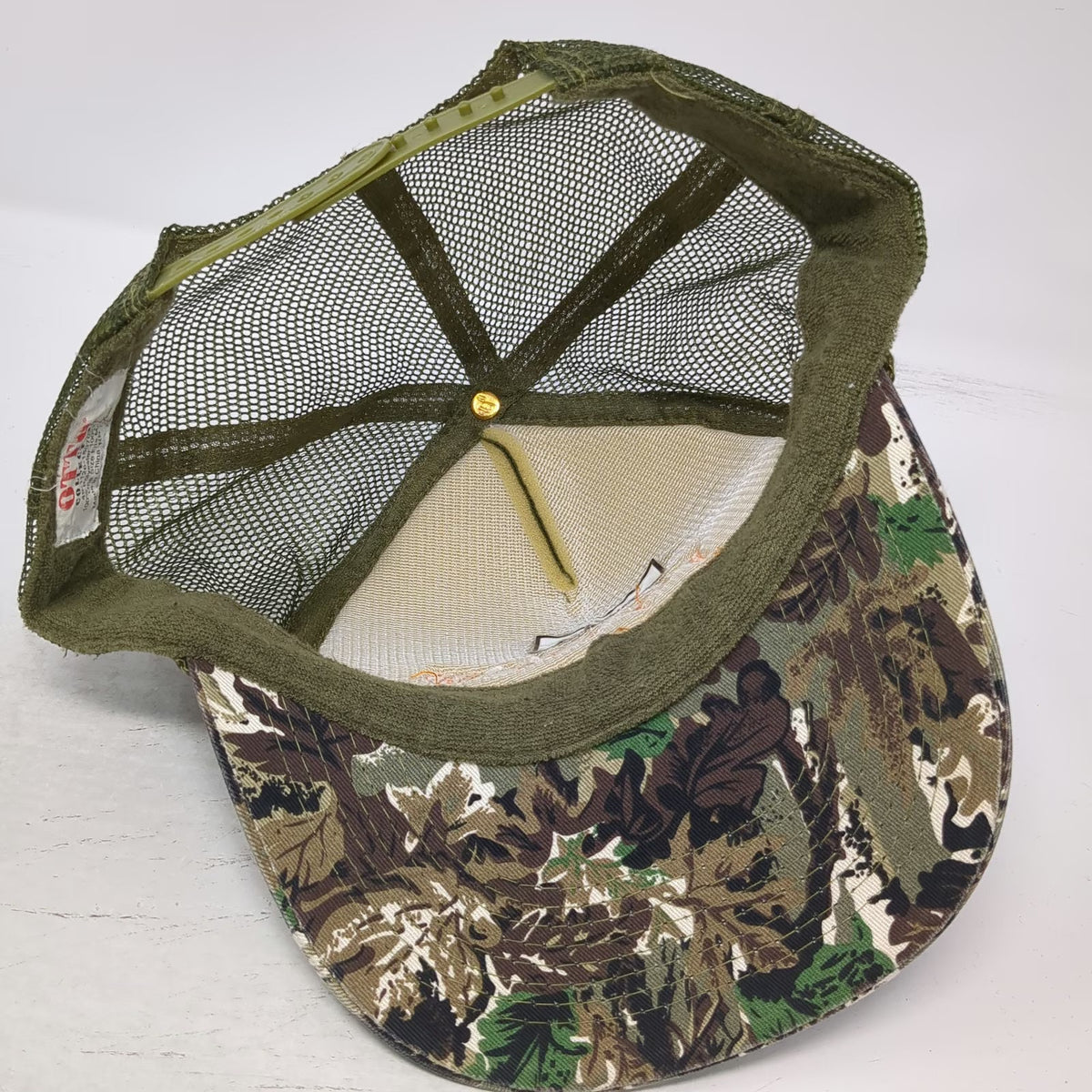 Otto Trucker Hat Green Camo One Size Fly Blow Joseph Plains Idaho Mesh Back