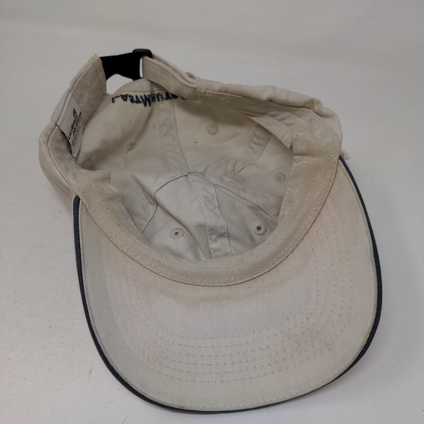 Last Minute Golfer Slideback Hat Tan One Size Adjustable Embroidered 6 Panel
