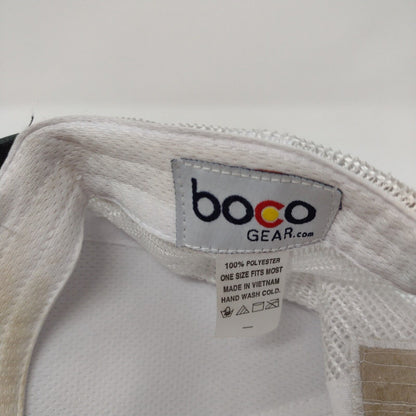 Boco Snapback Mesh Back Trucker Hat Gray OSFM Embroidered Perched.io