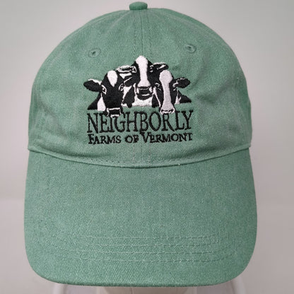 Authentic Pigment Baseball Cap Green One Size Neighborly Farms Vermont Cow Hat
