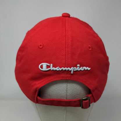 Champion C Logo Slideback Hat Red OSFA Adjustable Embroidered 6 Panel