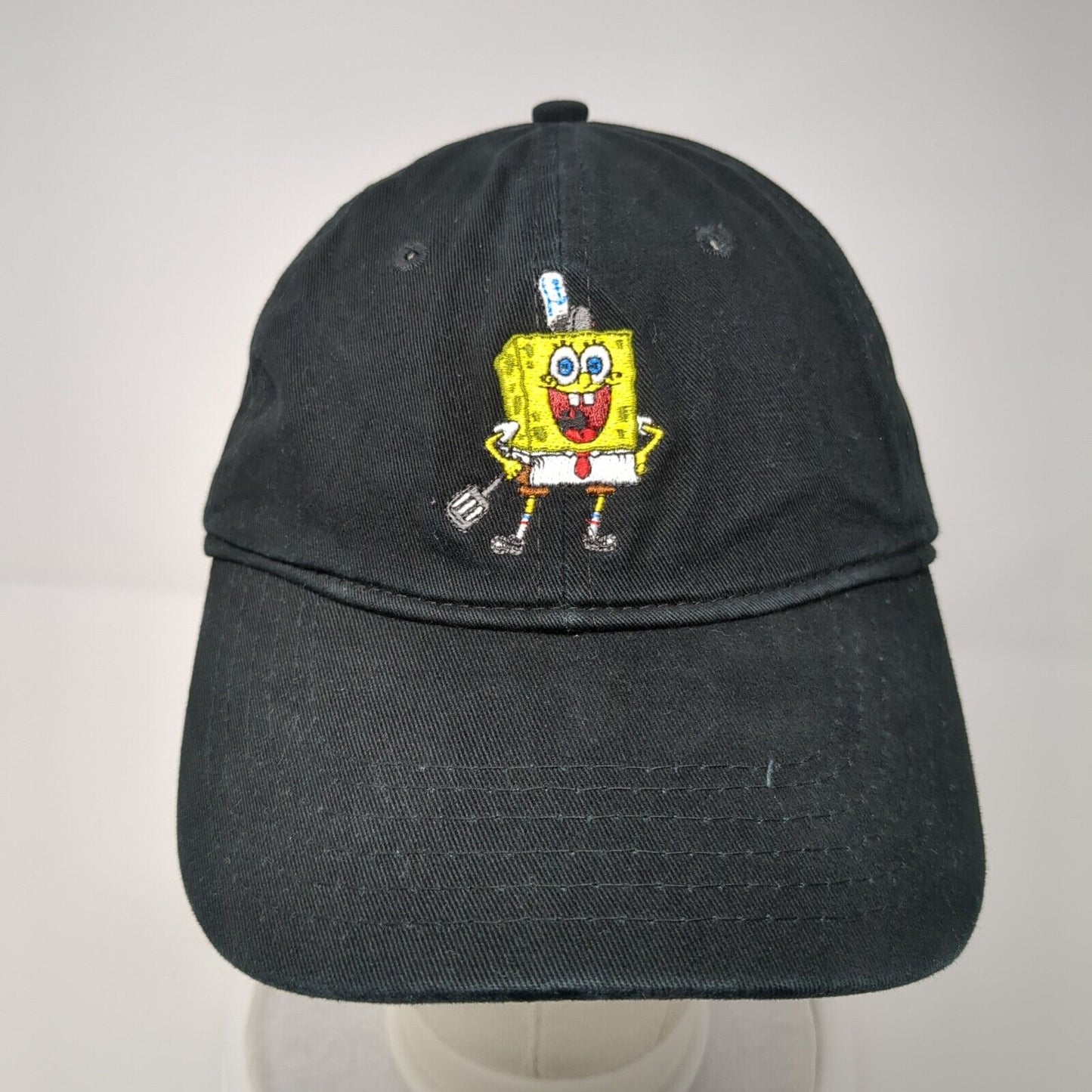 SpongeBob SquarePants Slideback Hat Black One Size 6 Panel Nickelodeon