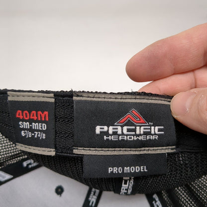 USA Explosion Fitted Trucker Hat Black SM-MED Mesh Back Pacific Headwear