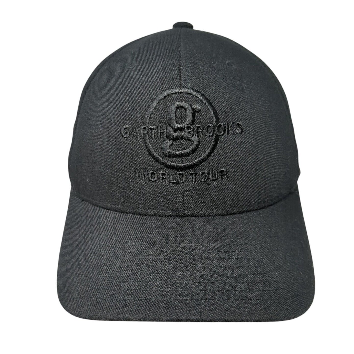 Garth Brooks World Tour Strapback Hat Black OS Adjustable 110 Flexfit Yupoong