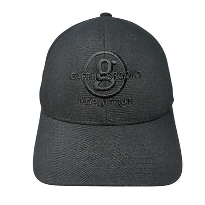 Garth Brooks World Tour Strapback Hat Black OS Adjustable 110 Flexfit Yupoong