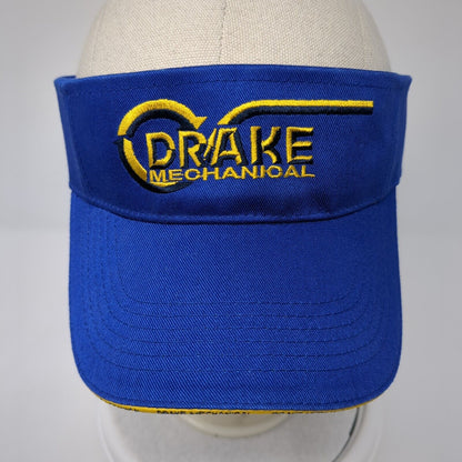 Drake Mechanical Strapback Sun Visor Hat Blue One Size Adjustable