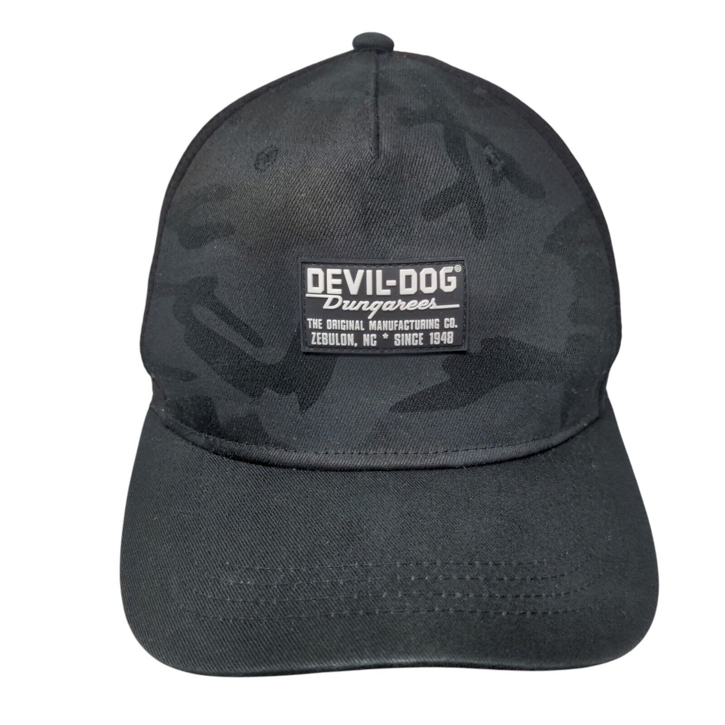 Devil-Dog Dungarees Patch Snapback Hat Black Camo OSFA Adjustable