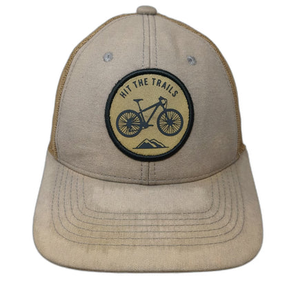 George Trucker Hat Brown One Size Hit The Trails Bicycle Mountain Patch Mesh
