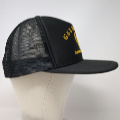 Otto Black One Size Trucker Hat G&L Metal Fab Snapback Mesh Rope American Falls