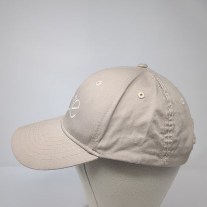 Plate Snapback Hat Beige One Size Adjustable Embroidered Vent Holes