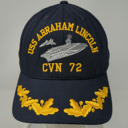 Calhead Blue Snapback One Size USS Abraham Lincoln CVN 72 Navy Ship Oak Leaf Hat