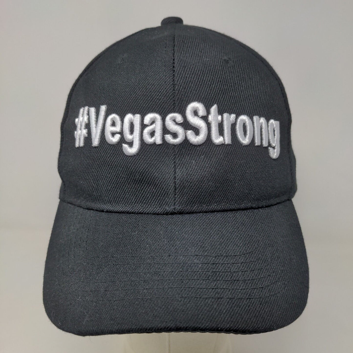 JoyCap Men's Strapback Hat Black Adjustable Embroidered Vegas Strong Logo