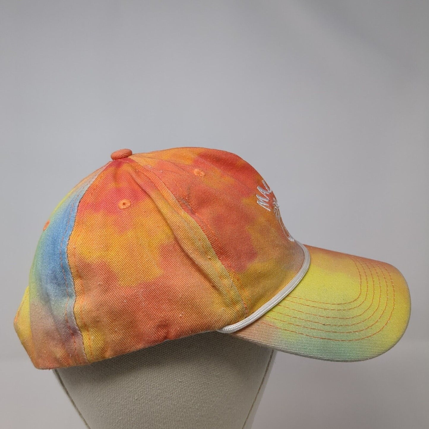 Malibu Snapback Rope Hat Multi One Size Adjustable Tie Dye Embroidered