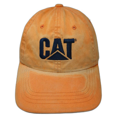 Caterpillar Baseball Cap Orange One Size Slideback Embroidered CAT Logo Hat