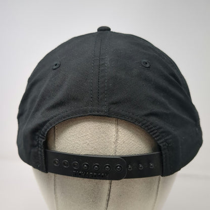 Richardson 5 Panel Black OSFM Hat Leupold Optics Gold Rope Snapback Flat Bill