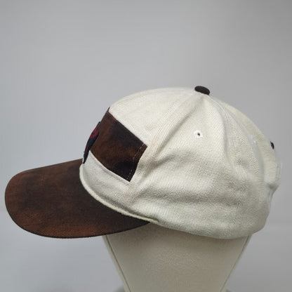 Nike Baseball Cap Hat One Size Beige Brown Golf 18 Patch Strapback Green Brim
