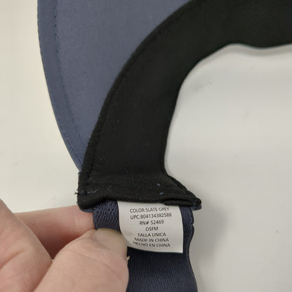 Unbranded Slideback Sun Visor Hat Slate Gray One Size Adjustable Blank