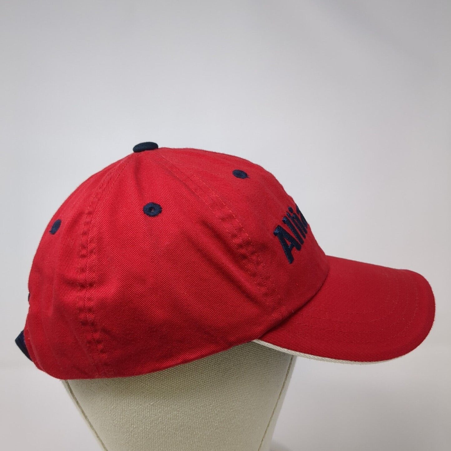 Allianz Strapback Hat Red One Size Adjustable Embroidered 6 Panel Imperial