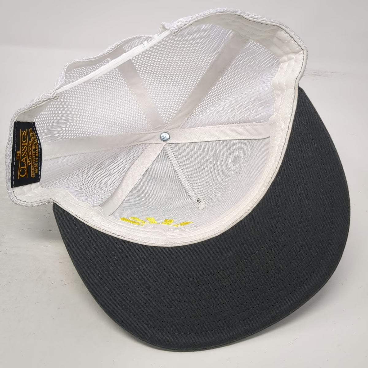 Yupoong Trucker Hat Gray White Yellow One Size Rays for Rare Snapback Mesh Crown