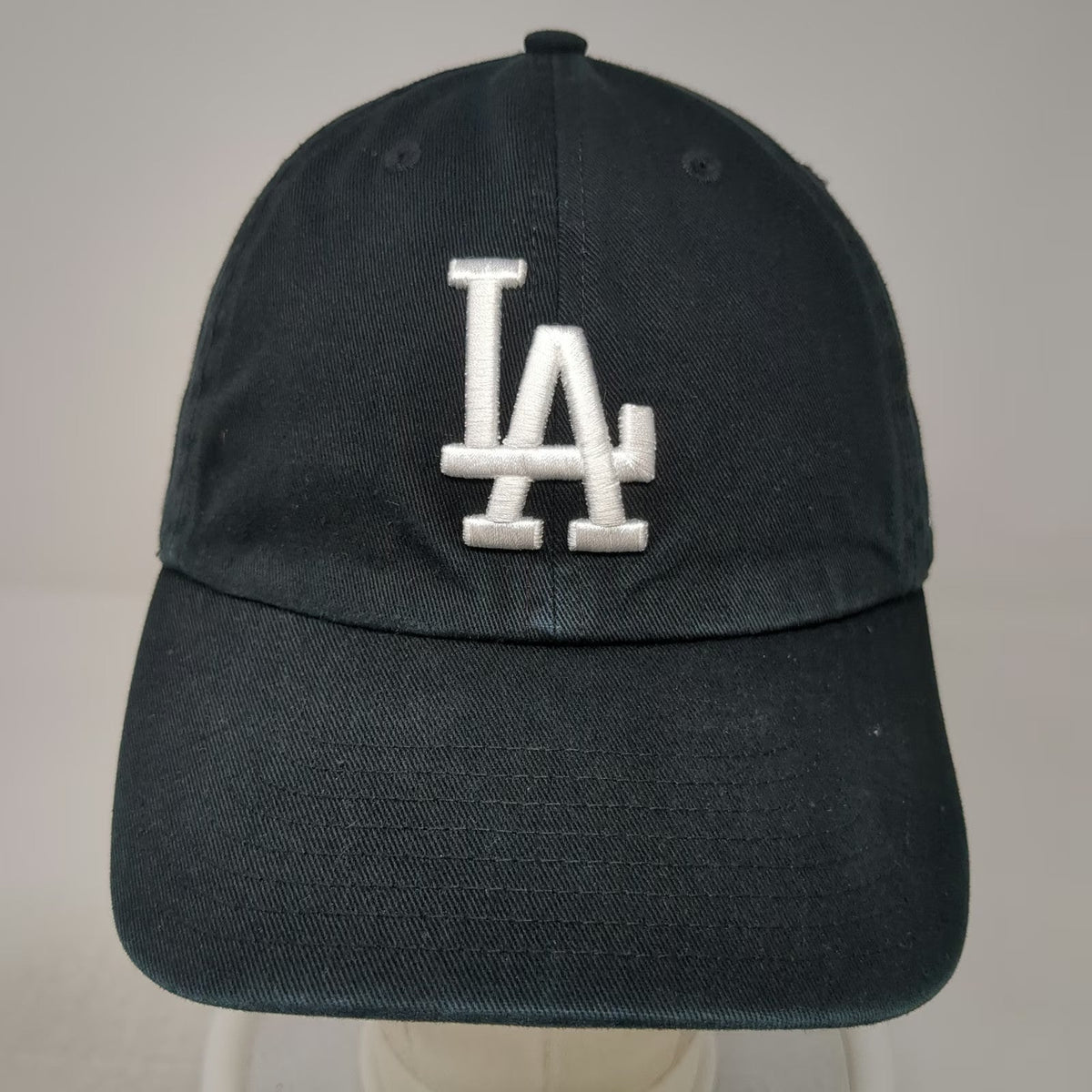 '47 Black Baseball Cap OSFM MLB Los Angeles Dodgers Logo Cotton Slideback Hat