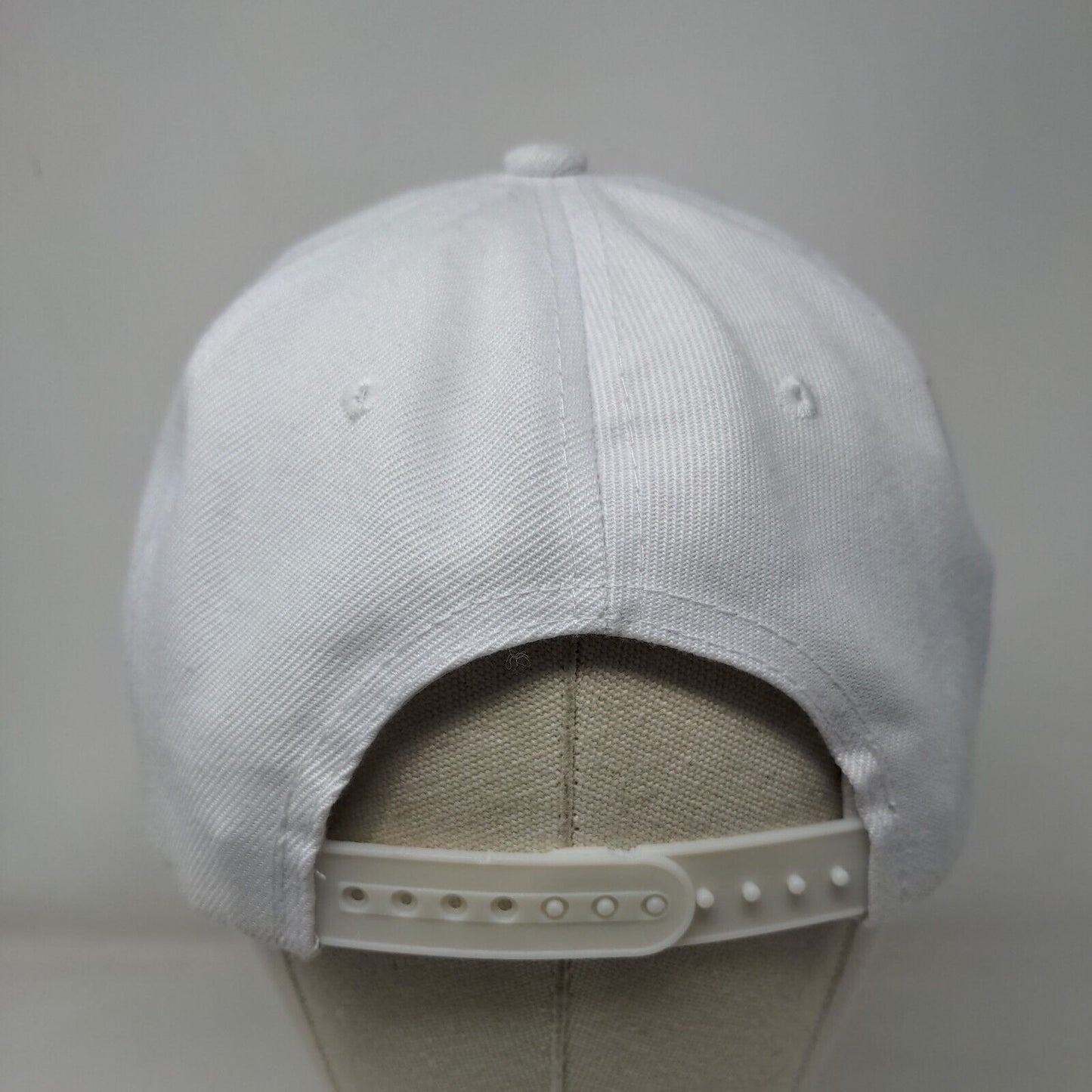 Unbranded Snapback Hat White One Size Adjustable Solid Blank 6 Panel