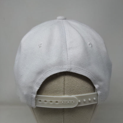 Unbranded Snapback Hat White One Size Adjustable Solid Blank 6 Panel