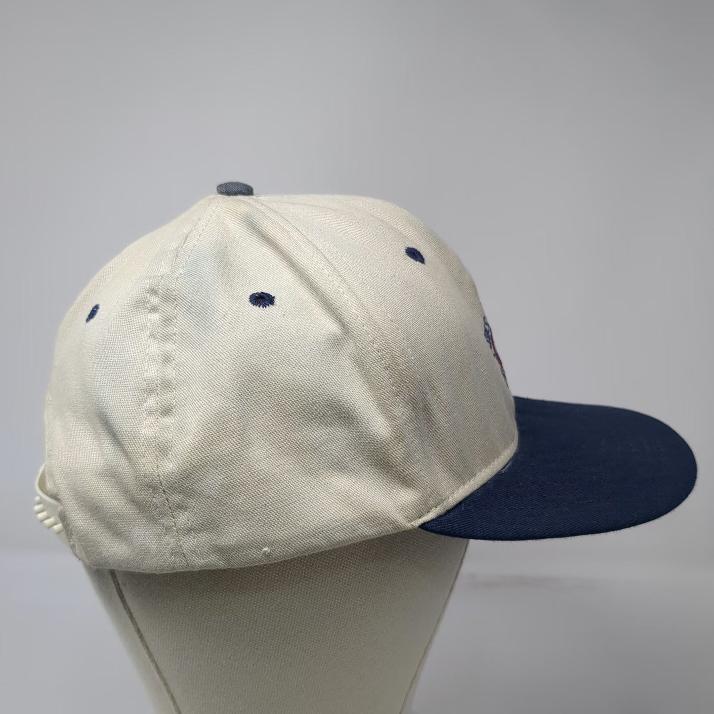 Cloverdale Snapback Beige Blue One Size Port Royal Bermuda Crest Logo Hat USA
