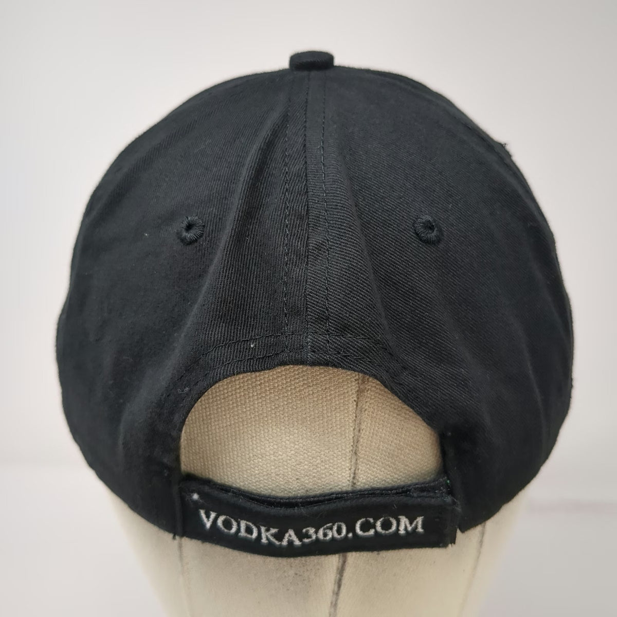 Cap America 360 Vodka Baseball Cap Black One Size Embroidered Logo Strapback Hat