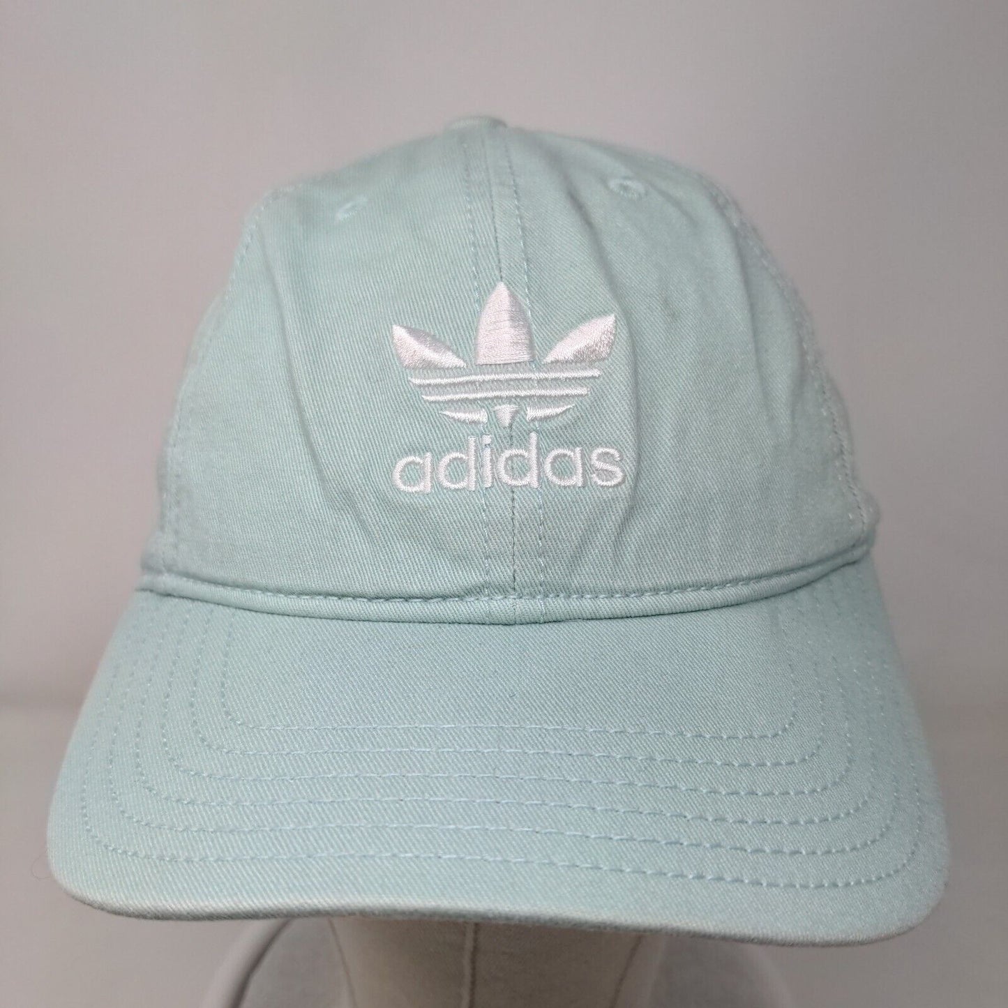 Adidas Women's Slideback Hat Greenish-Blue OSFW Embroidered Logo Cotton