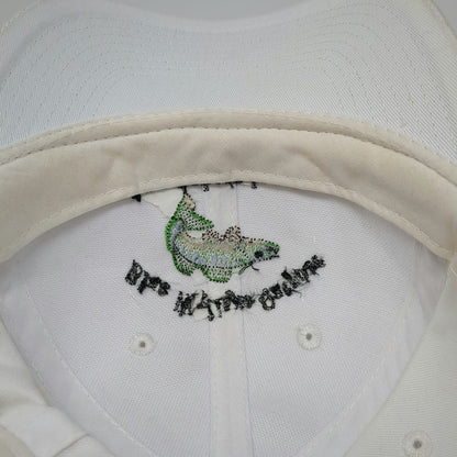 LogoUp Baseball Cap White One Size Blue Walleye Outpost Lac Achepabanca Fish Hat